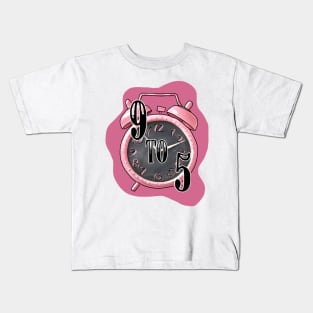 9 to 5 girly pop boss Kids T-Shirt